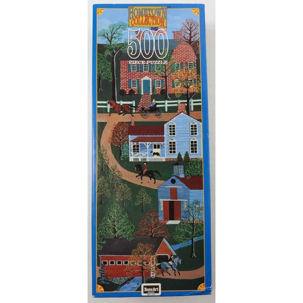 VTG Hometown Collection: Brick House Road - 500pc. Jigsaw Puzzle - 27x9in.